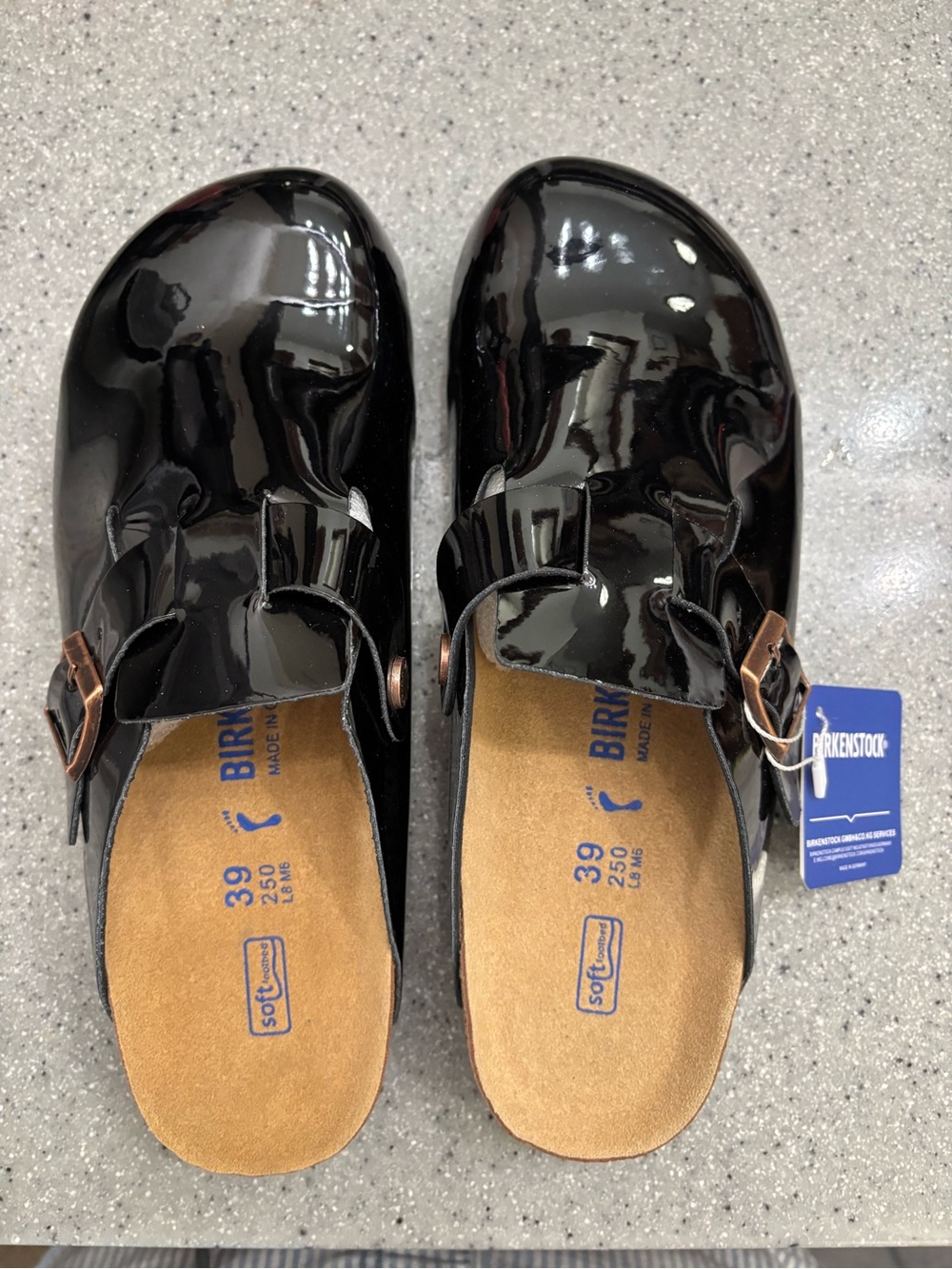 Birkenstock Women’s Black Patent Mary Jane Clogs